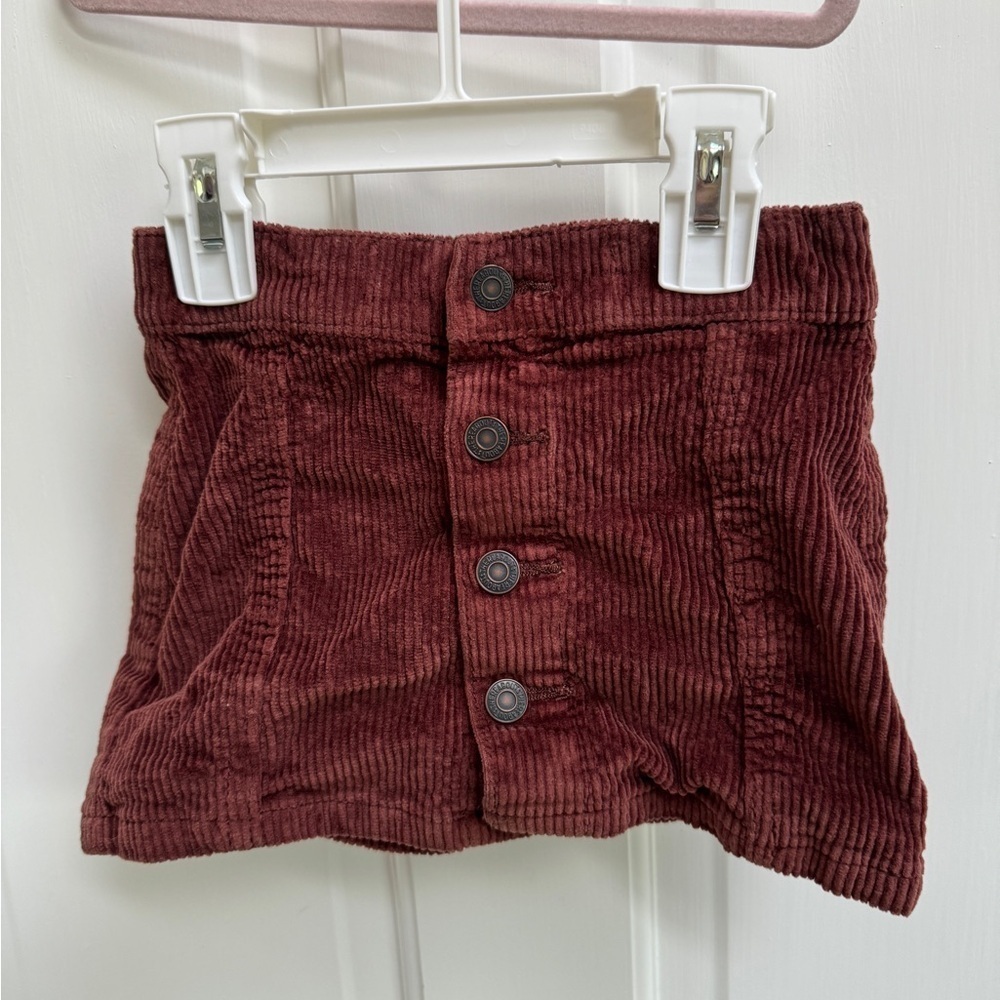 There Abouts 2T Girls Brown Corduroy Fall Skirt - Picture 2 of 5